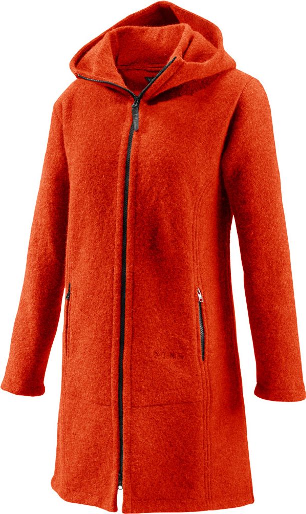 Damen Wollmantel Mu-Jana aus 100% Wolle, wind- und wasserabweisend, Farbe Terra, Größe M