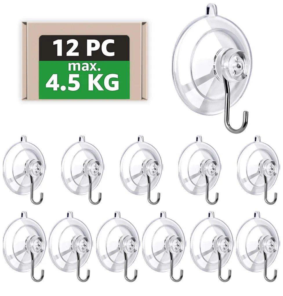 Ventouse à crochet forte adhérence charge 4,5kg Ø 45mm haute qualité