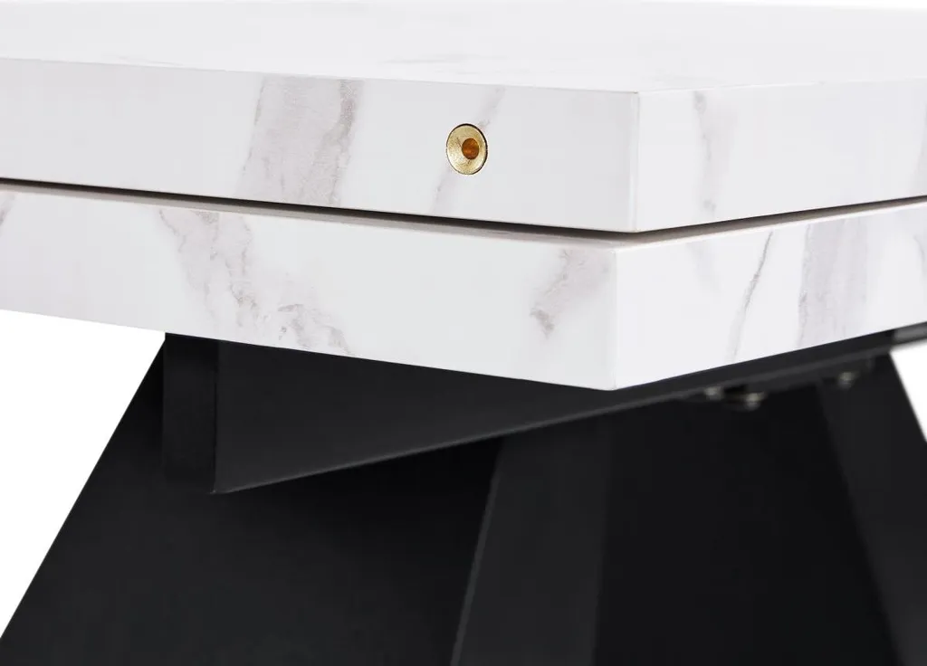 Table de cuisine moderne extensible grise avec structure en carbone - 11