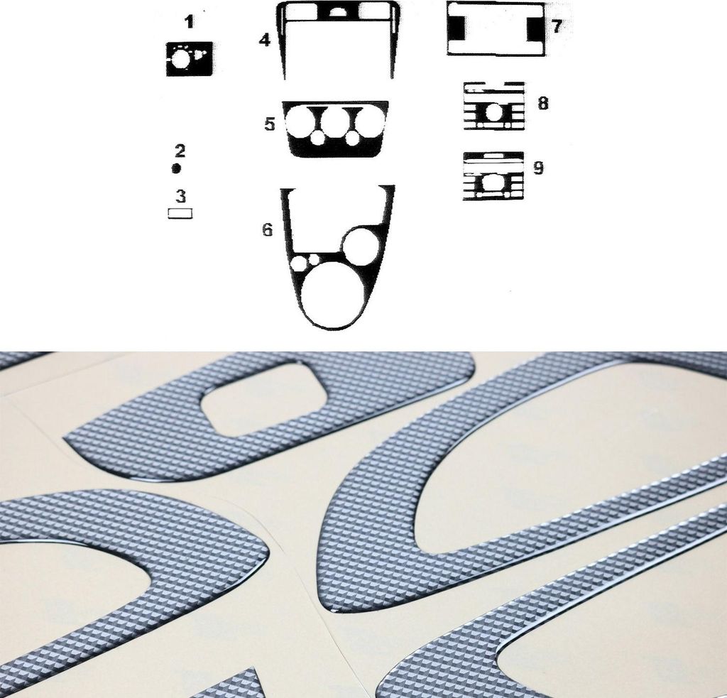 Innenraum Dekor Cockpit für Ford Fusion 2005-2012 Carbon Optik 9tlg