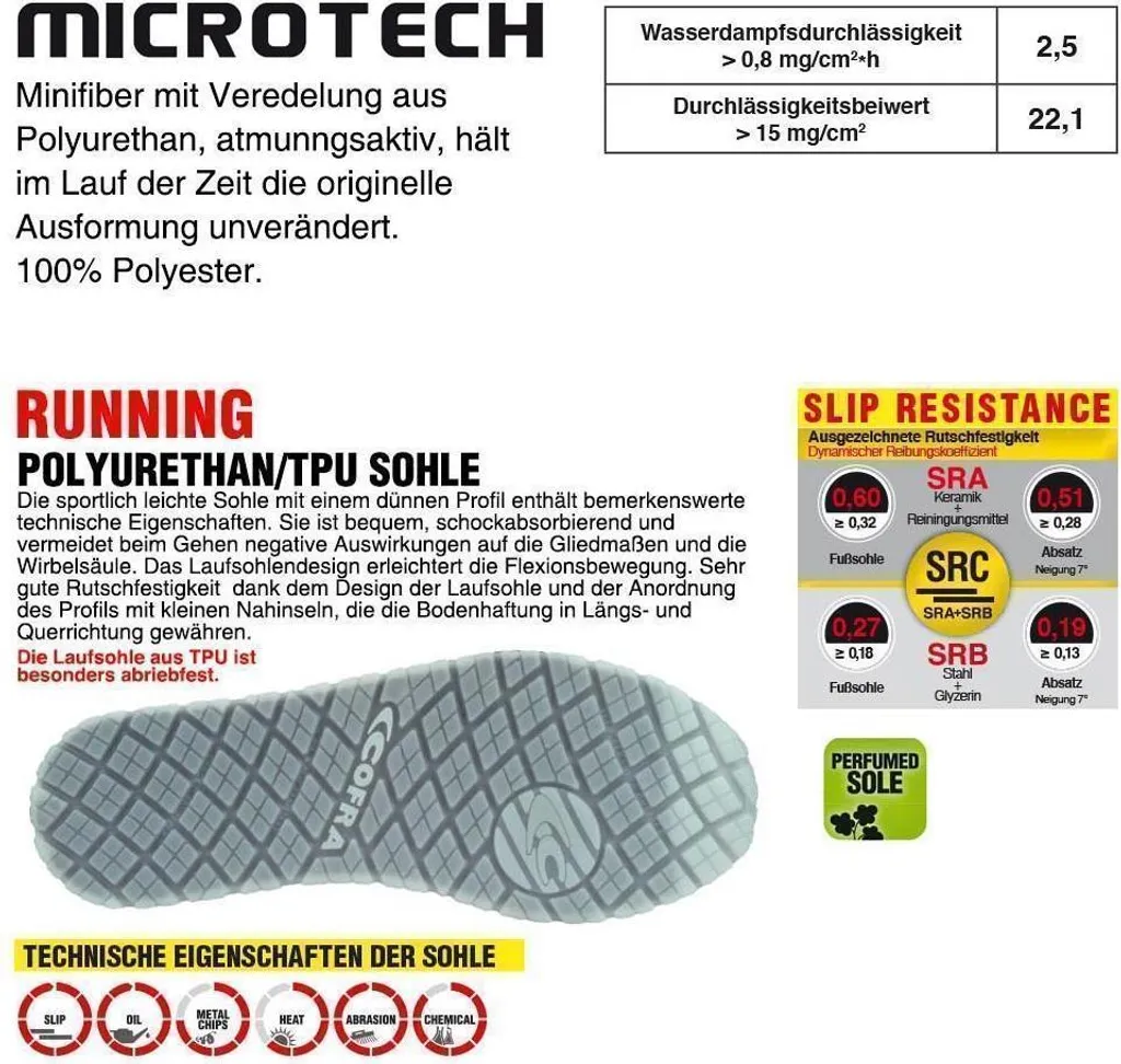 Chaussures de sécurité Cofra Lucius 42 ESD SRC Adhérence et Confort Optimal - 4