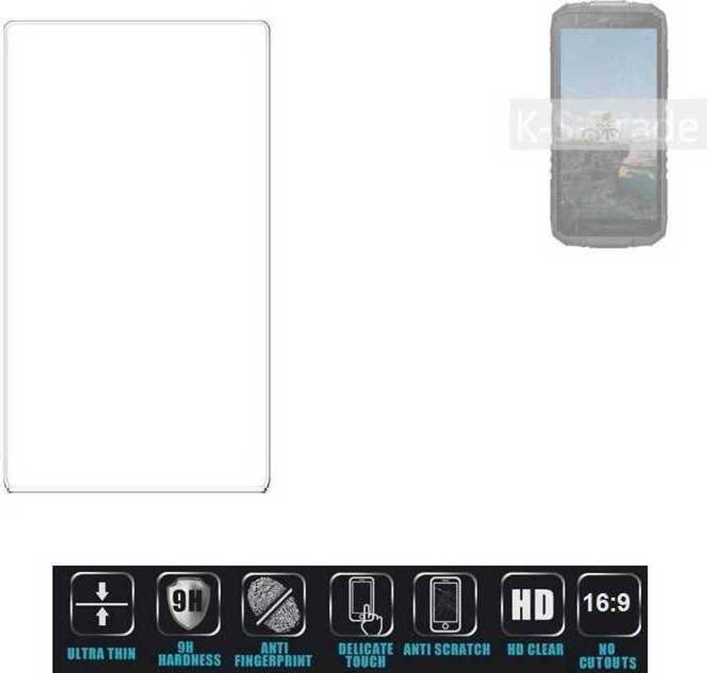 K-S-Trade Displayschutzglas kompatibel mit Doogee S41 Hartglas Schutzfolie Glasfolie 16:9 Format, bedeckt keine Seitenbereiche