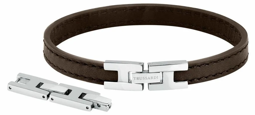 Bracelet cuir TJAXZ02 marron foncé résistant avec finition T-Leder