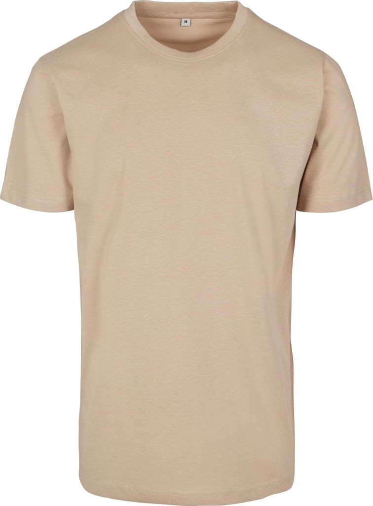 Build Your Brand BY004 | Round Neck Herren T-Shirt - Farbe: Sand - Größe: S