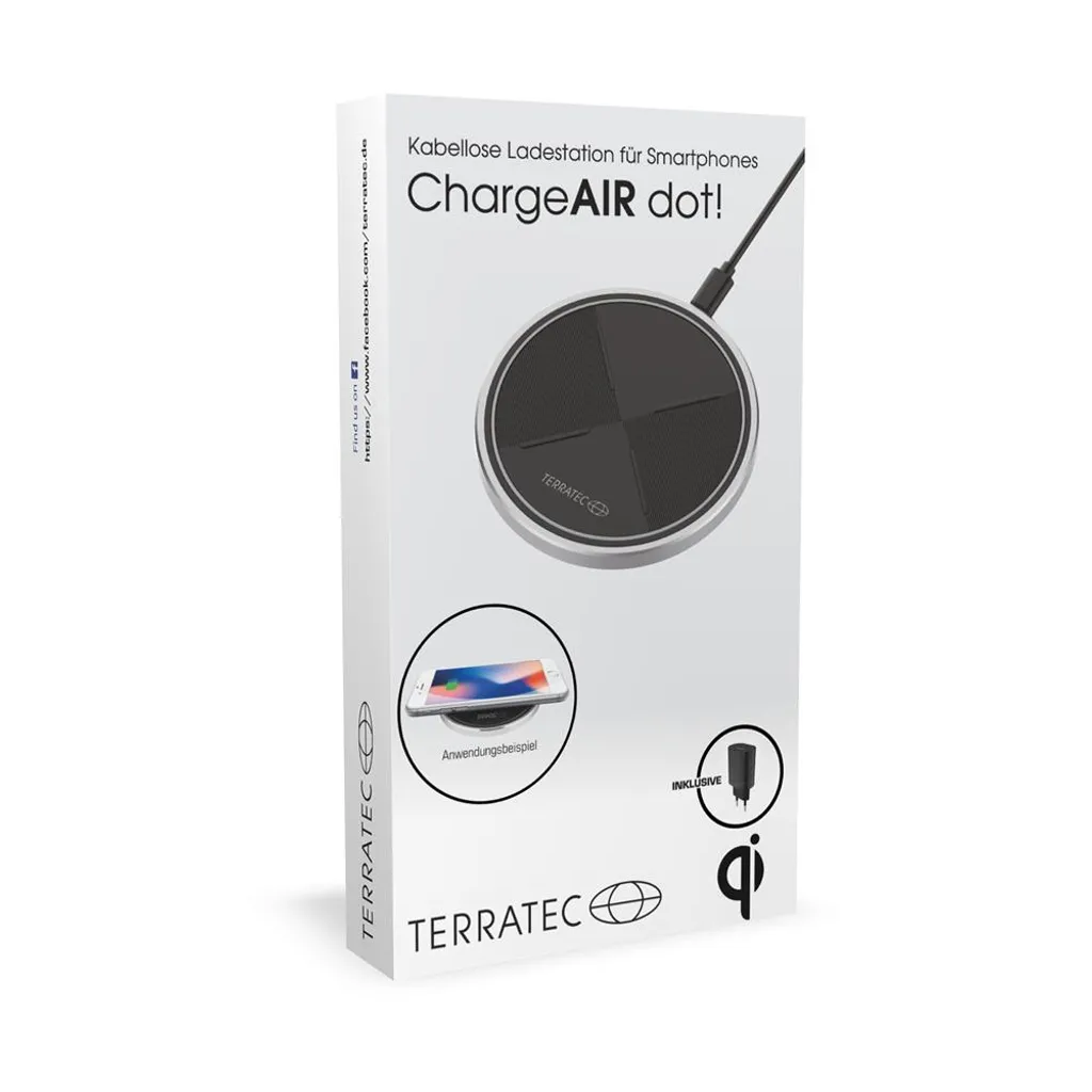 Chargeur à induction circulaire blanc pour smartphone compatible sans fil - 6