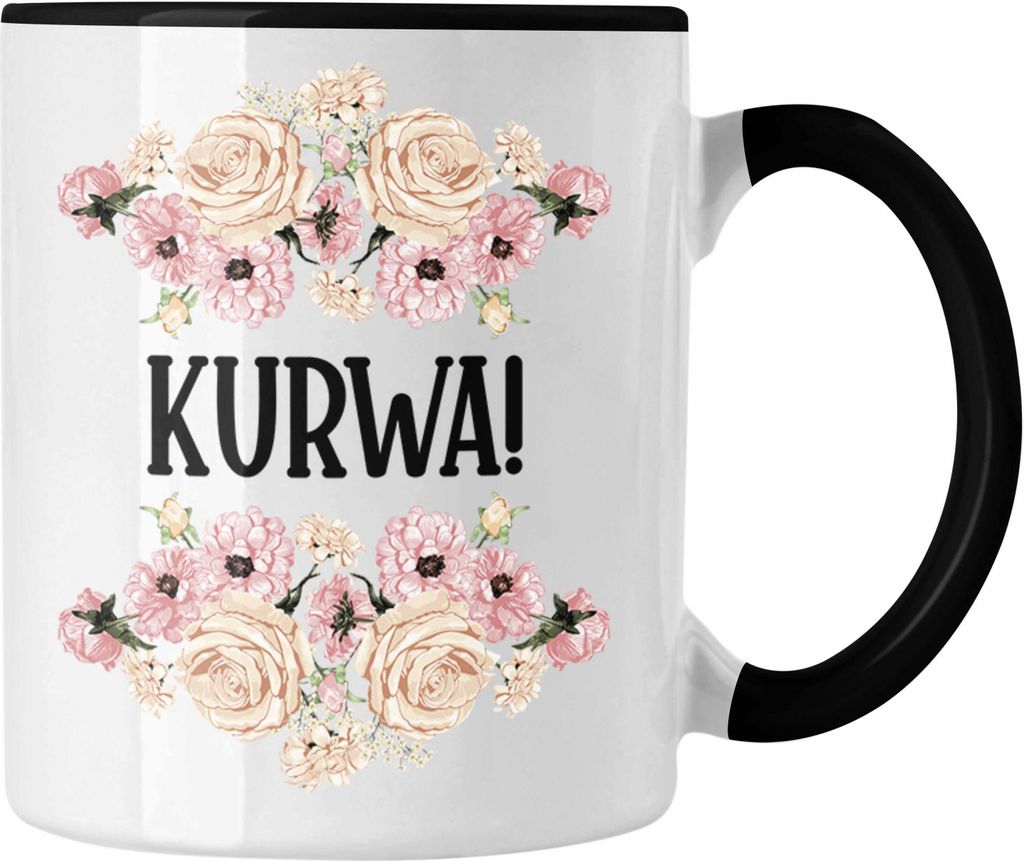 Trendation - KURWA Tasse mit Spruch Provokante Tasse Spruch Produktbild 