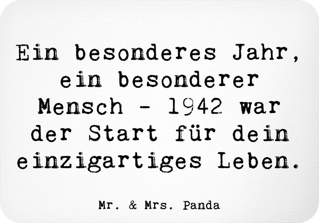 Mr. & Mrs. Panda magnet Spruch 1942 Geburtstag - Weiß - Geschenk, Geburt, Jahrgang, spruchmagnet, haftmagnet, wandmagnet, Happy Birthday, einzigar...