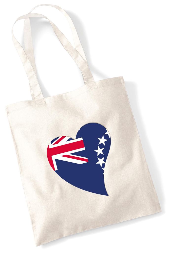 Huuraa Jutebeutel Cookinseln Flagge Herz 10 Liter Natural Baumwolle Tasche Geschenkidee