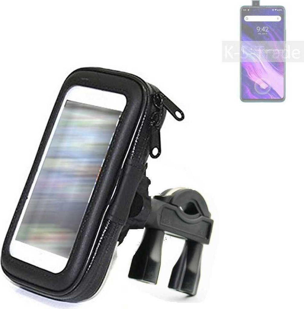 K-S-Trade Fahrrad-Halterung kompatibel mit UMIDIGI S5 Pro Handy-Halterung Halter Lenkstange Fahrradhalterung Motorrad Bike Mount Wasserabweisend