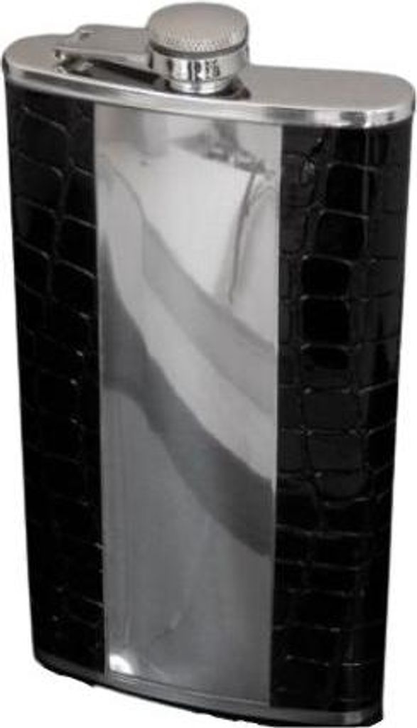 Flachmann aus Edelstahl, teilweise mit überzogen, 12 oz, 360 ml