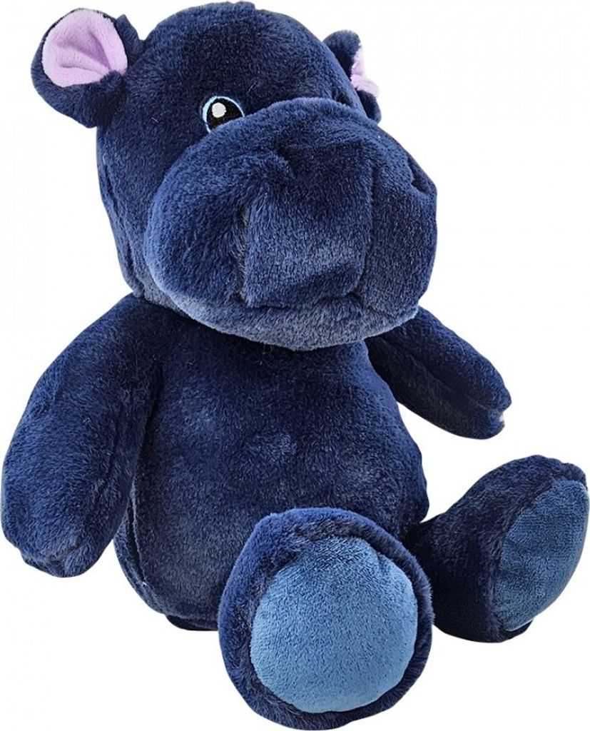 ZEN, Abziehbarer Plüsch-Wärmflaschenhalter 25cm + Lavendelsäckchen - Nilpferd, Marineblau