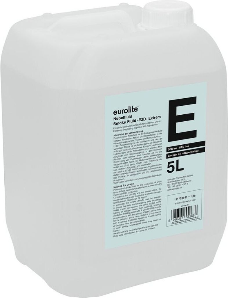 EUROLITE Smoke Fluid -E2D- Extrem Nebelfluid 5l Produktbild 