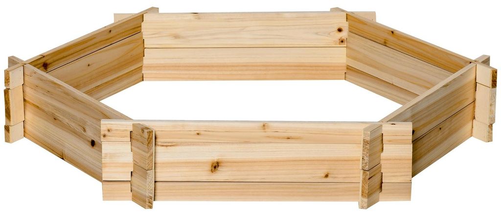 Hochbeet sechseckig DIY Pflanzkš¹bel Pflanzkasten aus Holz fš¹r Garten Balkon