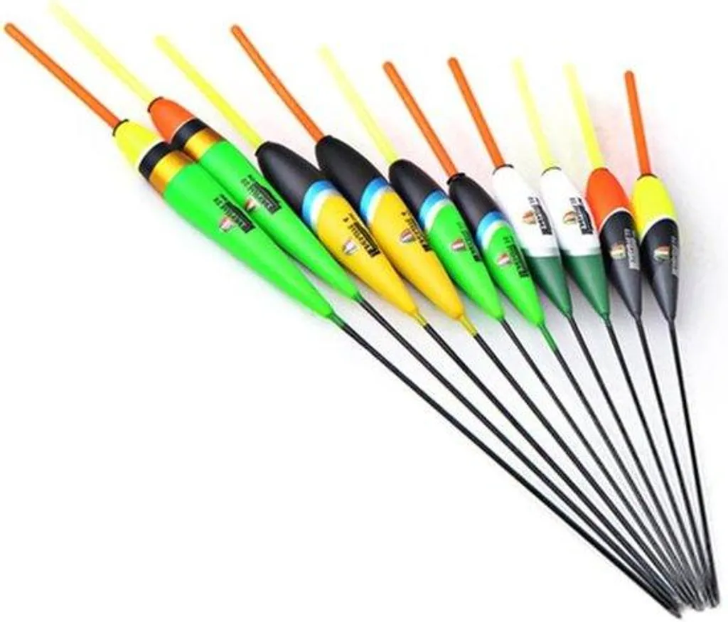 Lot de 10 flotteurs de pêche en eau douce spécial carpe et gardon 7cm