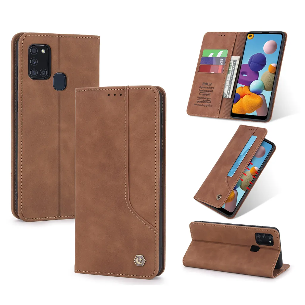 Recensione Cover Samsung A21s Marrone: Portafoglio e Supporto Retrò