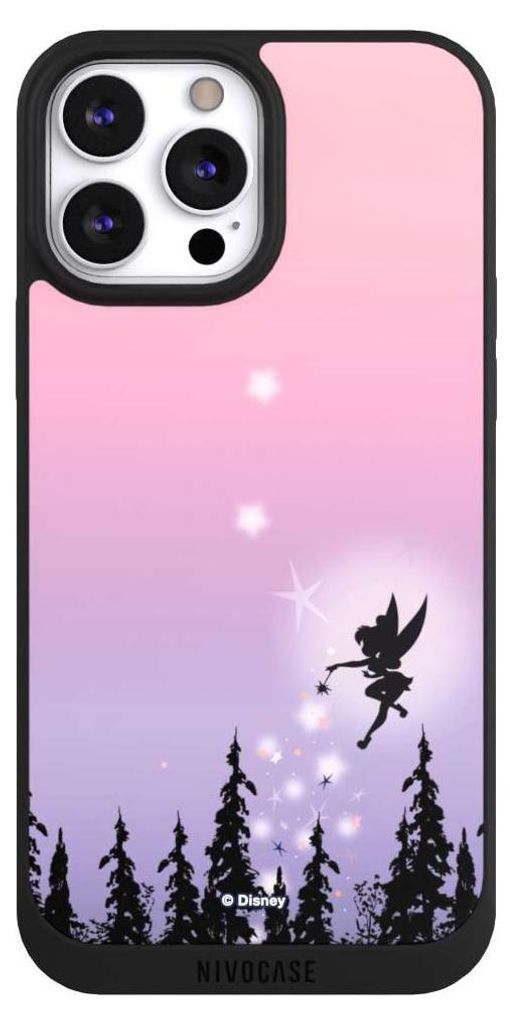 NIVOCASE Handyhülle für Apple iPhone 13 Pro Max Hülle NIVOpure Case Schwarz Disney Offizielles Lizenzprodukt Tinkerbell