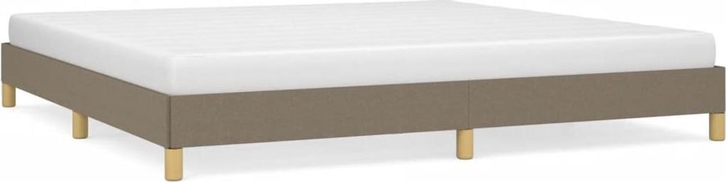 vidaXL Bettgestell ohne Matratze Taupe 200x200 cm Stoff