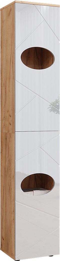 Vanity unit  Vicco Irma Biely vysoký lesk/dub Goldkraft Obrázok produktu 
