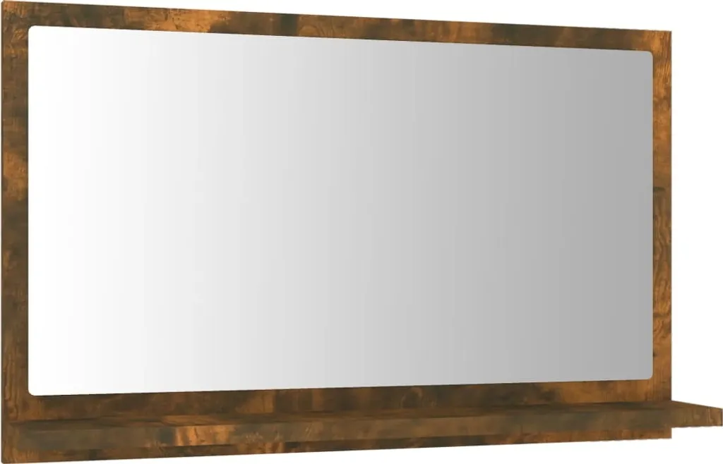 Offerta Specchio Bagno 60x10,5x37cm Rovere Fumo SYFAX con Mensola