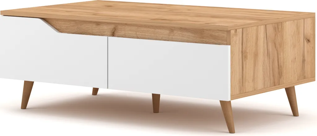 Table Basse de Salon avec Tiroirs Style Scandinave 100cm Modèle Tree - 5