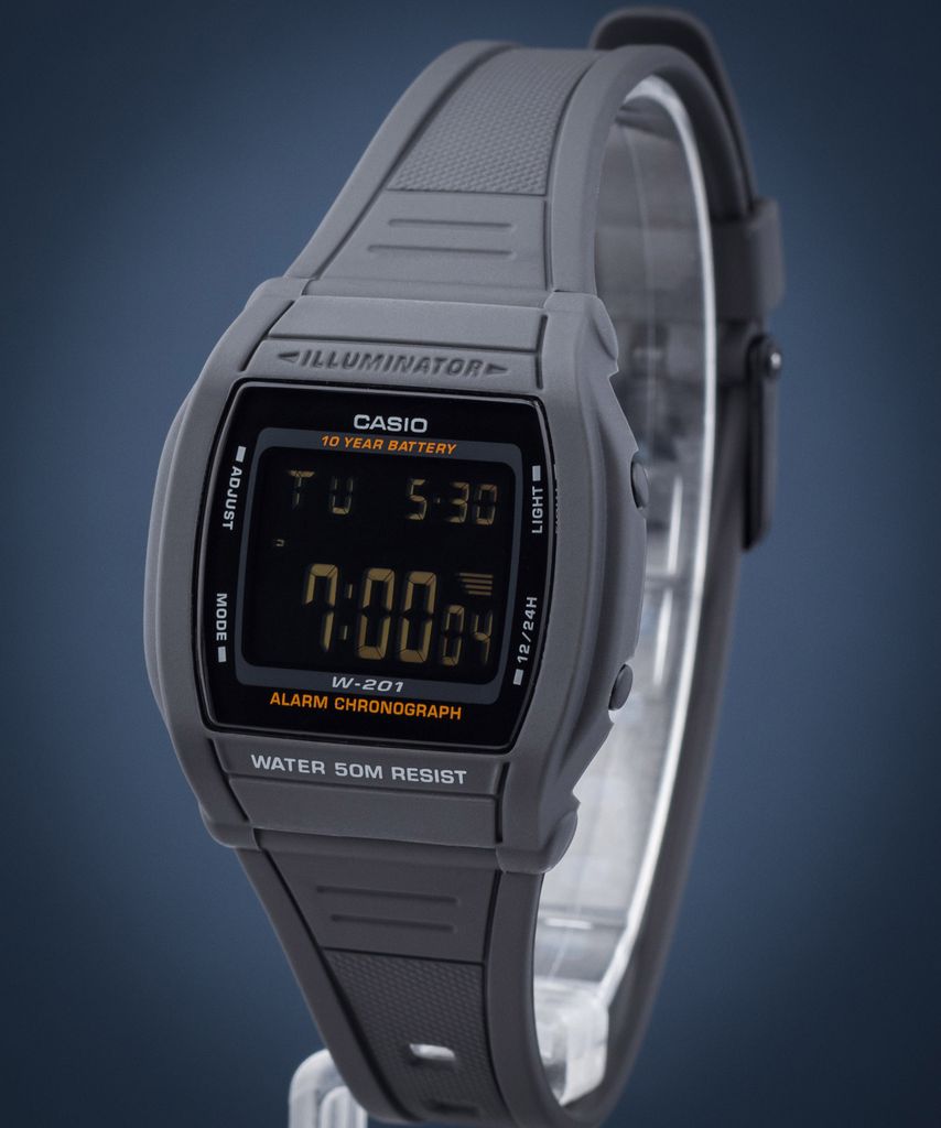 Casio Femmes Digital Quartz Montre avec Bracelet en Résine W-201-1AVEF