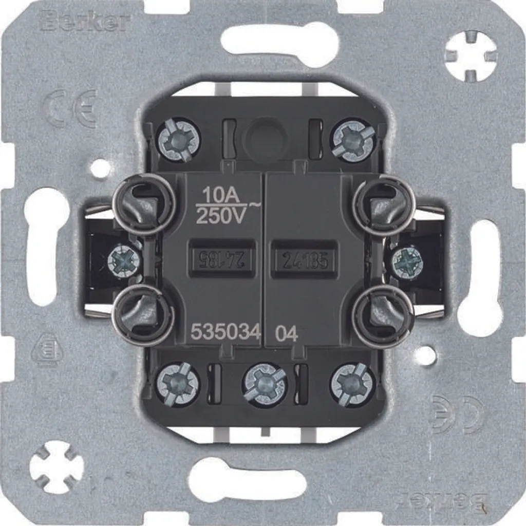 Bouton-poussoir double Berker 53503404 pour contrôle volets et lumière