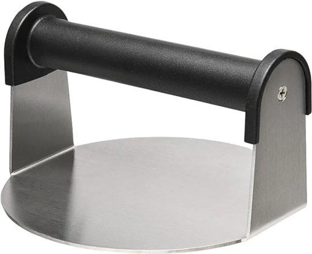 Presse à hamburgers avec manche ergonomique en inox facile à nettoyer