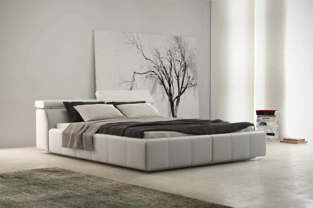 Bett Designer Polsterung Hotel Doppelbetten Multifunktion Betten 180 x 200 Neu