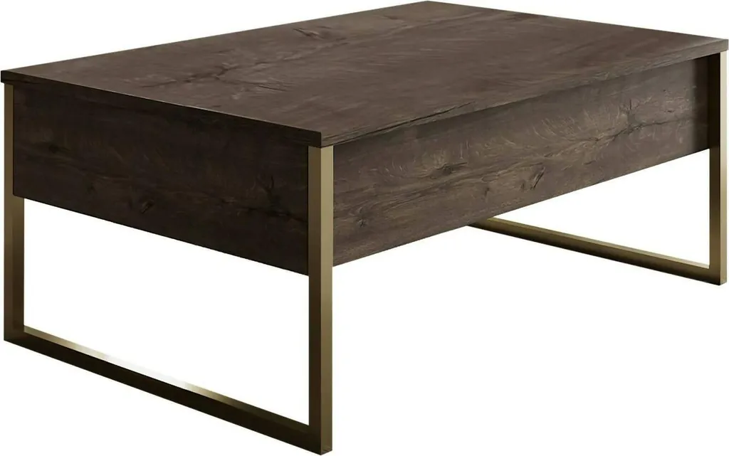 Table Basse de Salon Rectangulaire Noyer Brun 90x60 cm Modèle Lavinia