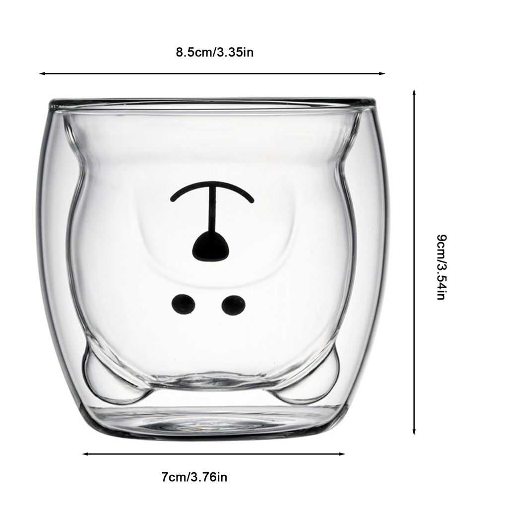Süße Tassen, 300ml Kaffee Teegläser Trinkgläser Kaffeeglas Produktbild 2