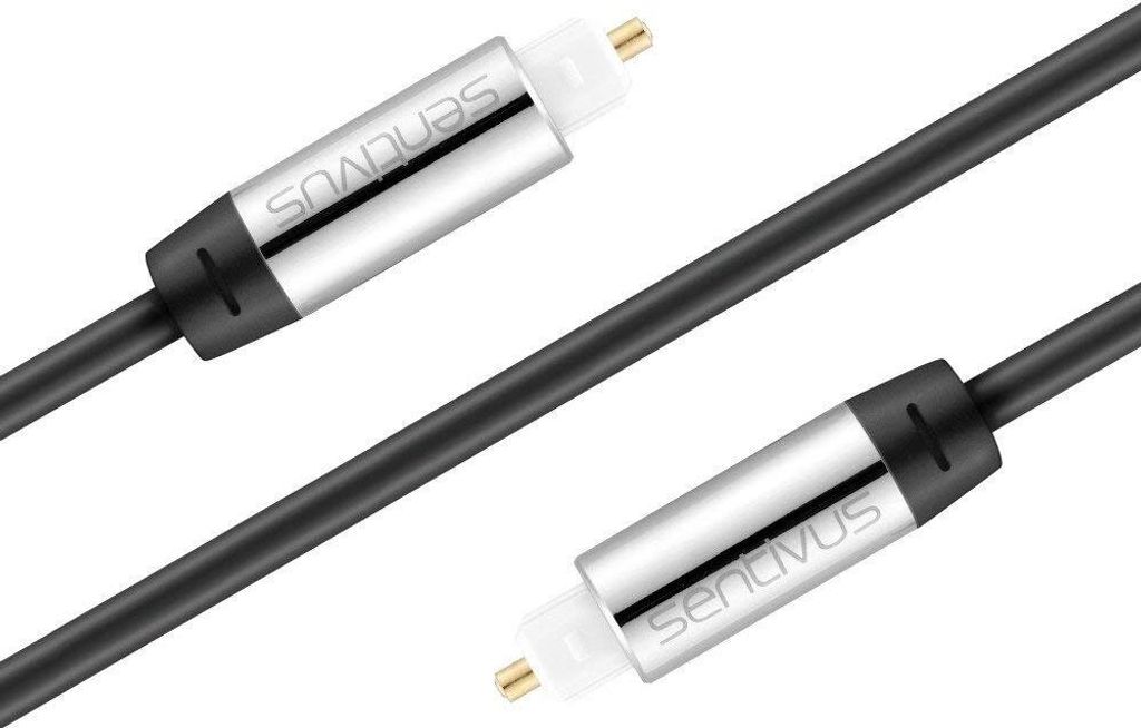 Sentivus Premium optisches Kabel Toslink Digital-Audiokabel (1,0 m) schwarz
