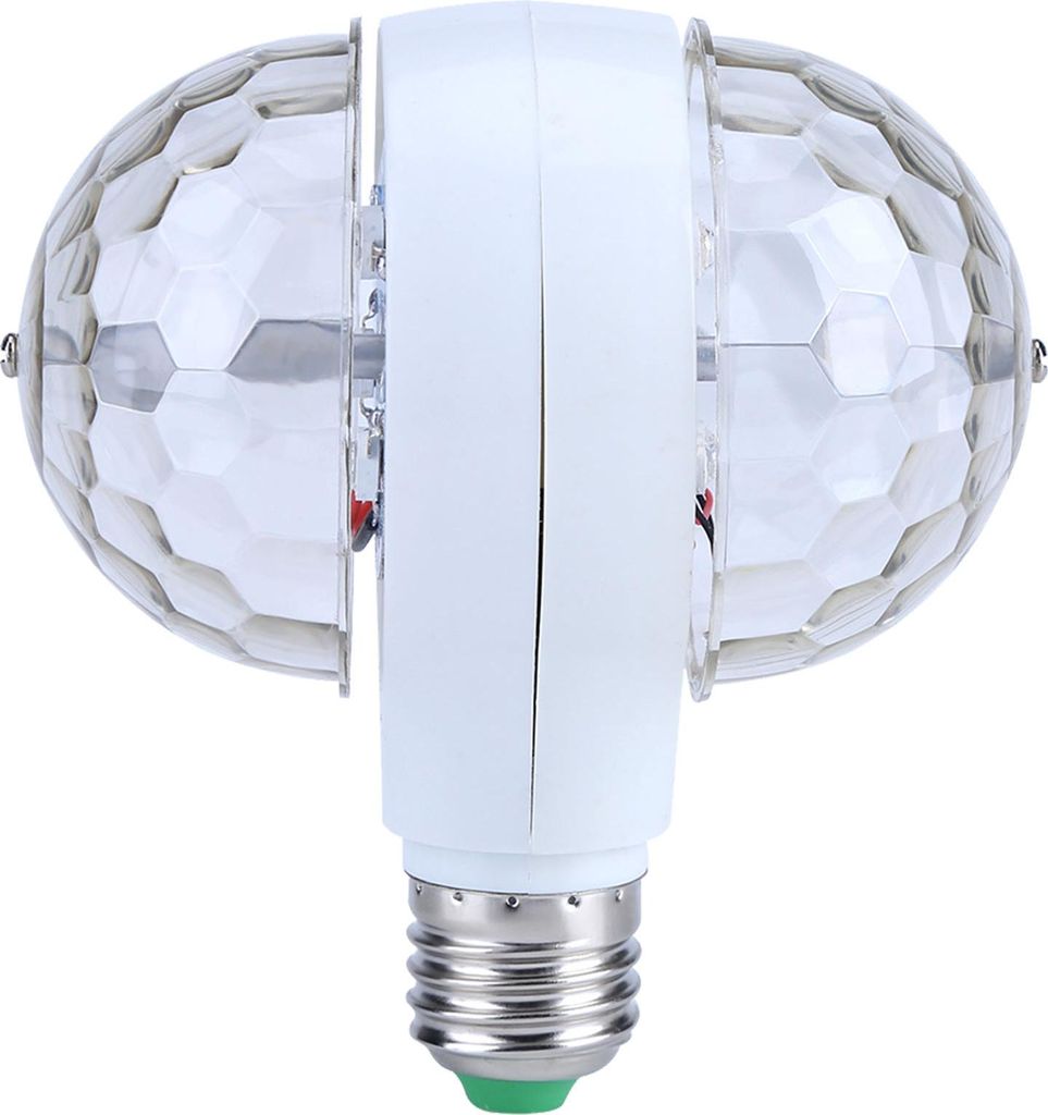 E27 RGB LED Disco Stage Lights Ball Bulb 2?Head Rotating Party Effekt Lampe