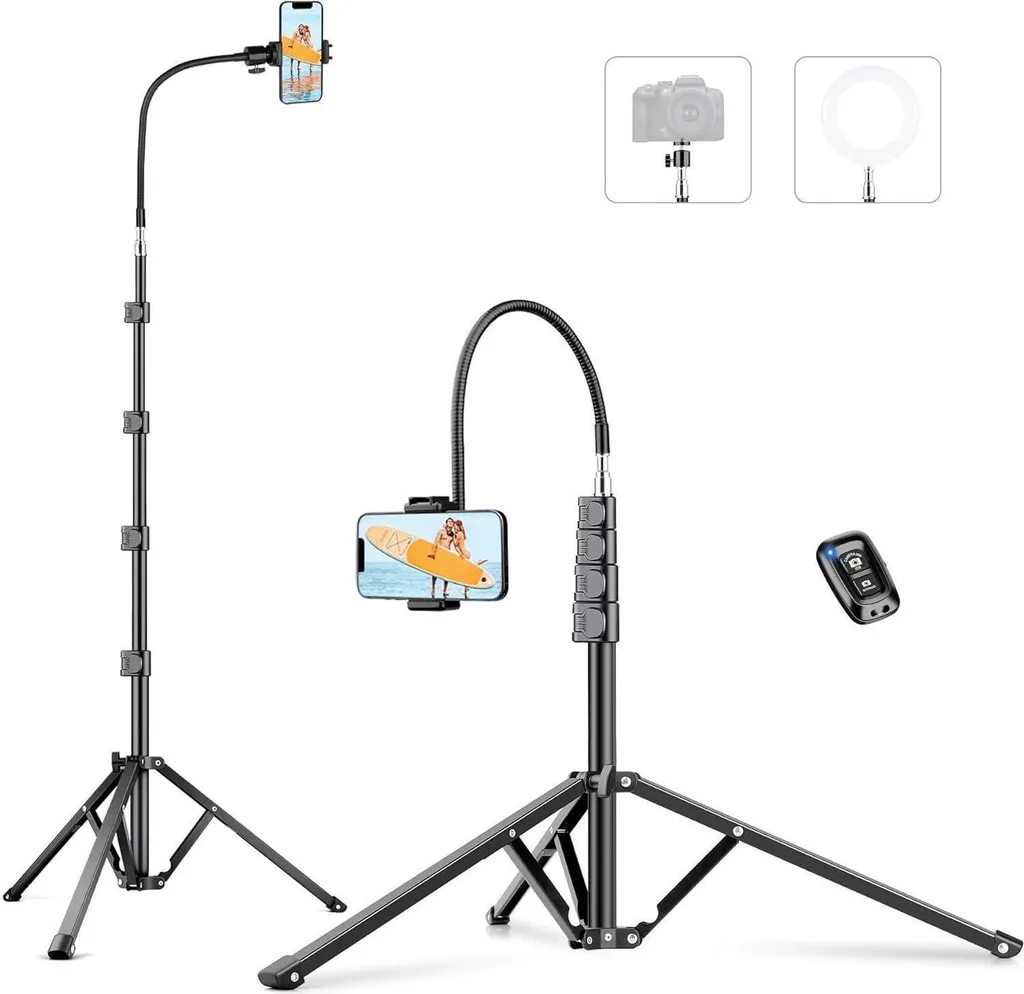 Trépied pour vlog et vidéo Victiv 224cm avec bras flexible smartphone