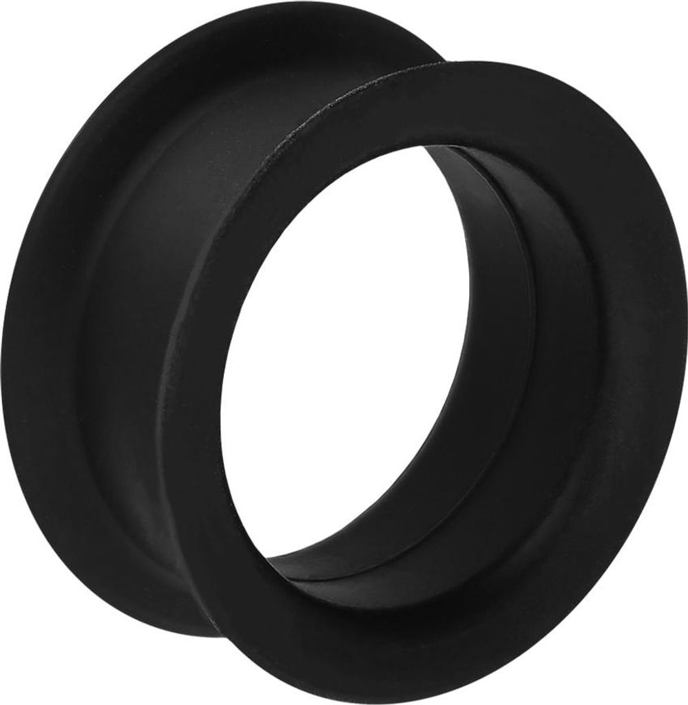 Silikon Double Flared Tunnel EINFARBIG Schwarz Außendurchmesser: 24mm