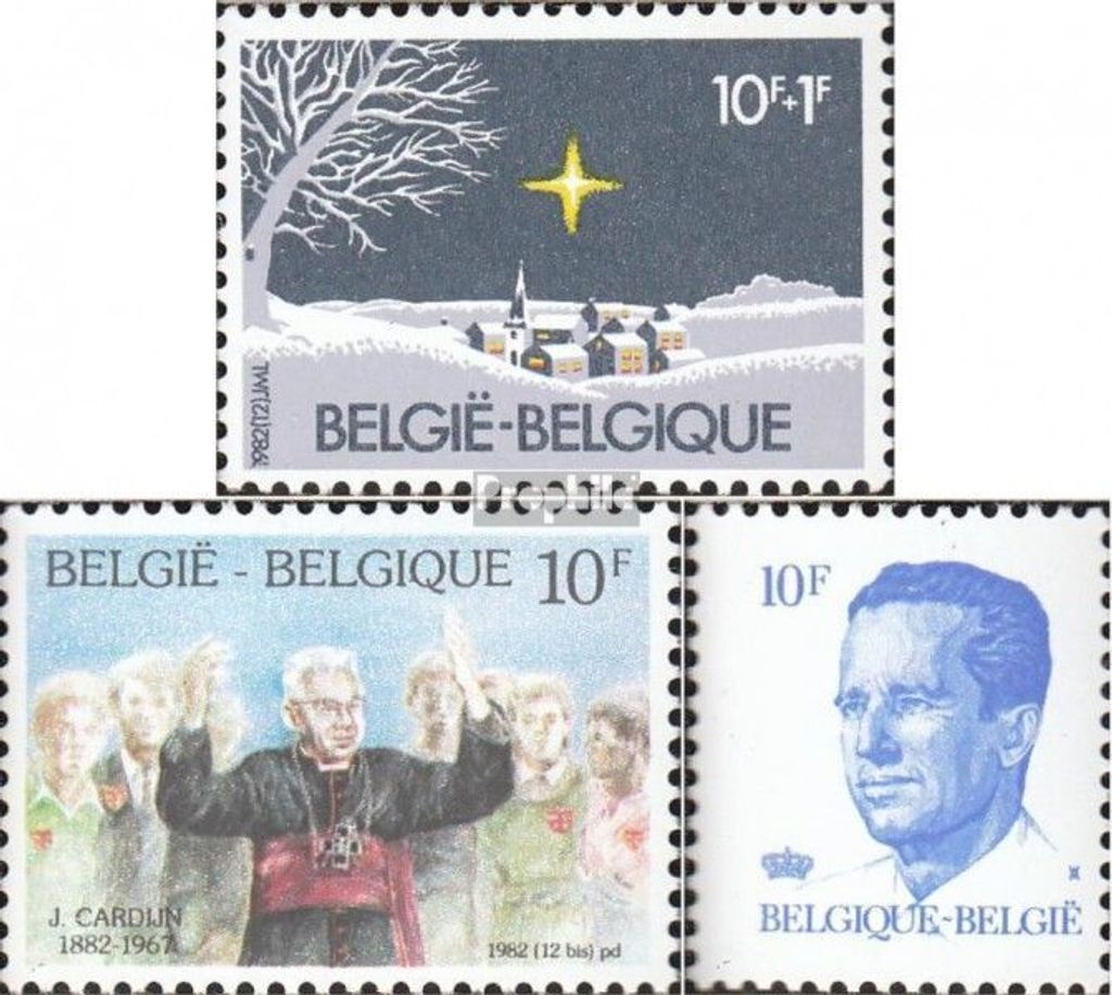 Briefmarken Belgien 1982 Mi 2119,2120,2121 (kompl.Ausg.) postfrisch Weihnachten