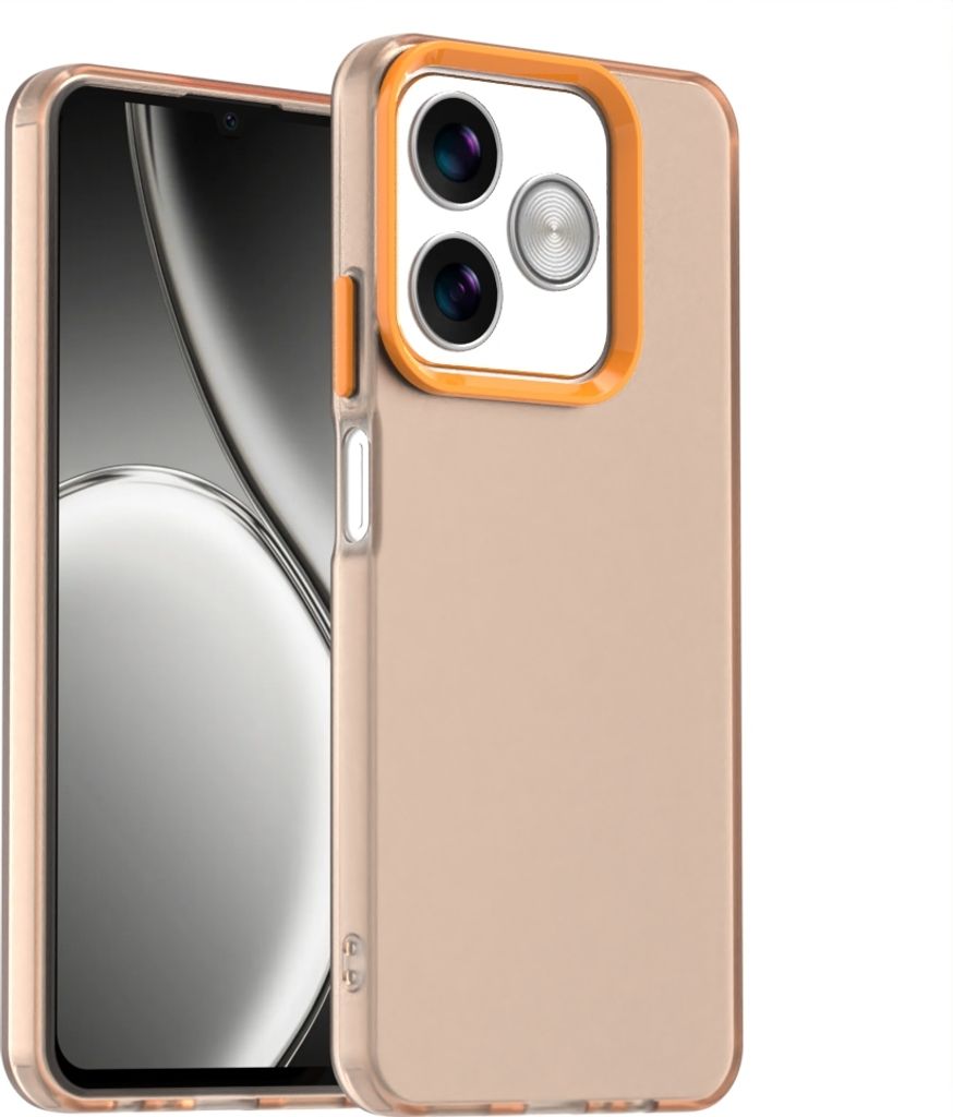 Handyhülle für Realme C61 Schlank Durchscheinend Matt Stoßfest Schutzhülle Orange