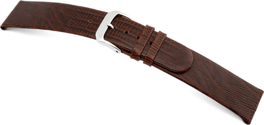 Happel Lederband Santa Cruz 20mm mokka mit Teju-Eidechsenprägung