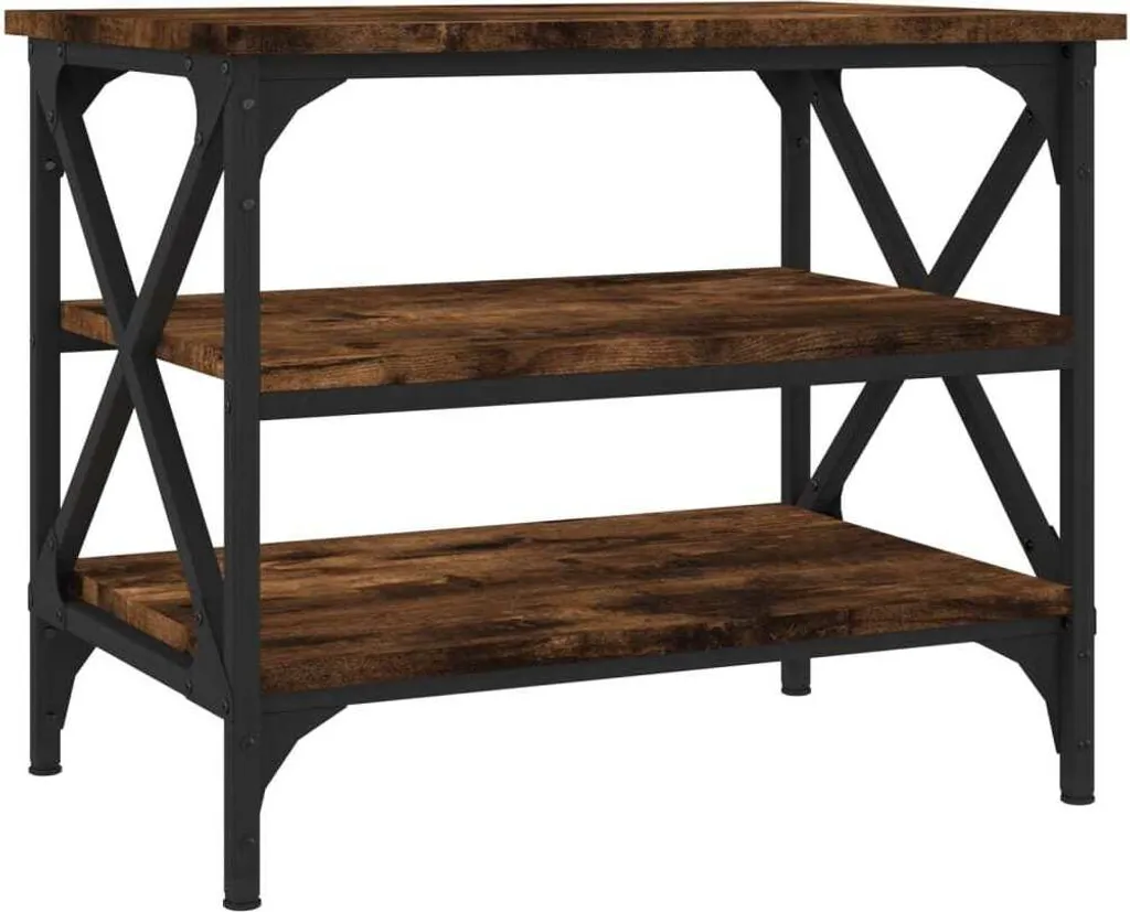 Tavolino Rovere Fumé 55x38x45 cm - Mobiletto Salotto in Legno Resistente