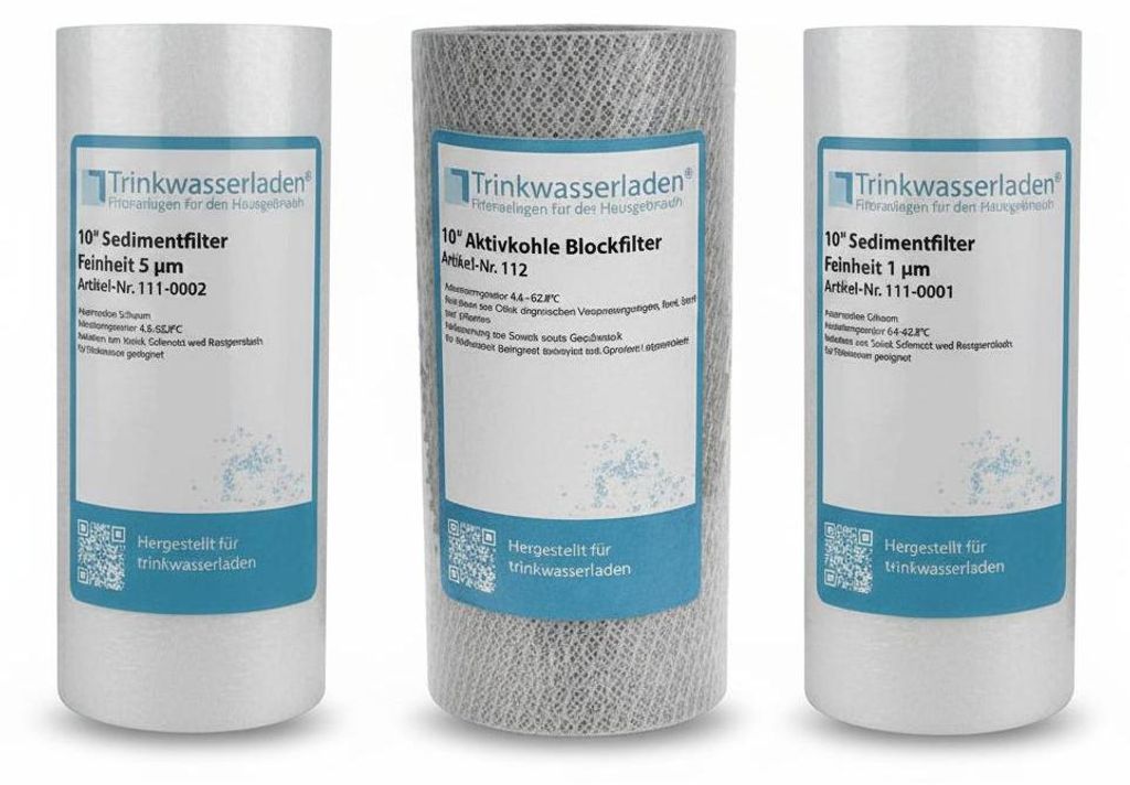 Filter Set 10' 3-teilig Ersatzfilter Umkehrosmose Anlage RO Produktbild 