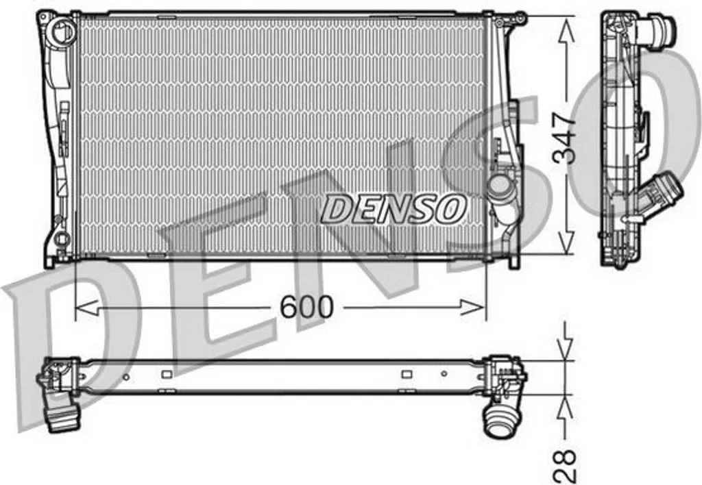 Radiateur de refroidissement moteur pour BMW X1 E84 et X3 F25 DENSO DRM05111