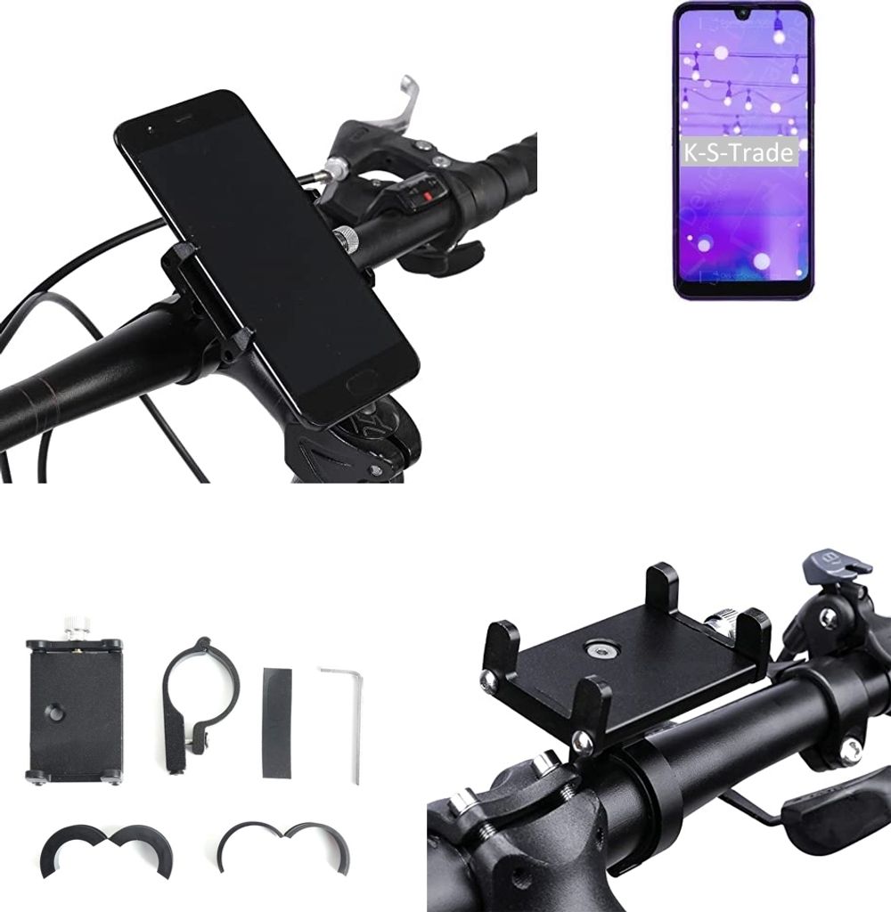 K-S-Trade Handyhalterung für das Fahrrad kompatibel mit LG Electronics W11 Halter Lenkstange Fahrradhalterung Motorrad Bike Mount Befestigung