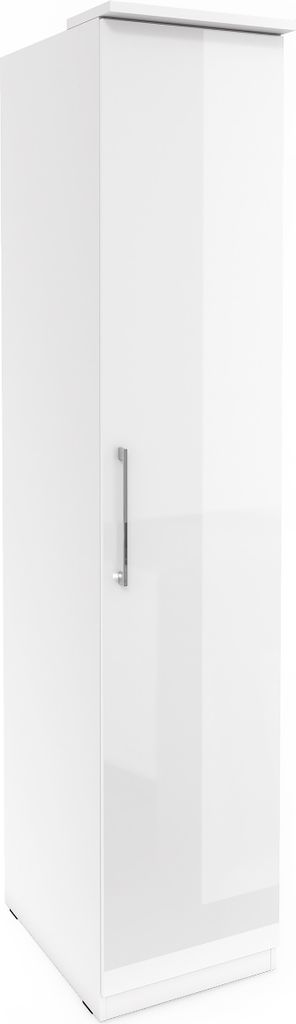 Masseno Drehtürenschrank OTTIMA 45 cm Kleiderschrank Schlafzimmer Schrank 1-türig Weiß