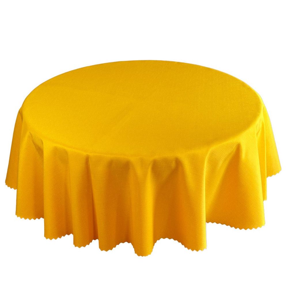 Tischdecke Fleckenresistente Gelb Rund 120 cm