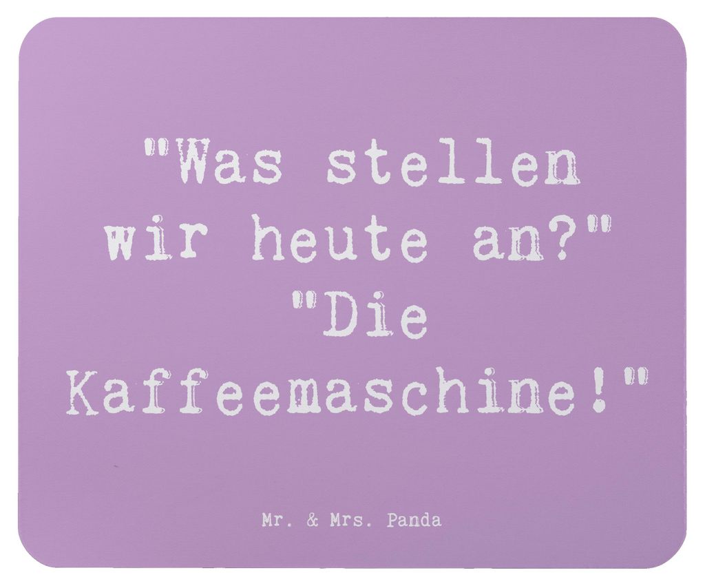 Mr. & Mrs. Panda Mouse Pad Spruch Freude am Morgen - Produktbild 