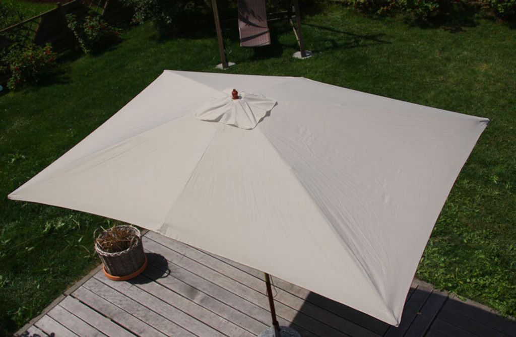 Parasol Florida, parasol ogrodowy, 2x3m poliester/drewno Zdjęcie produktu 