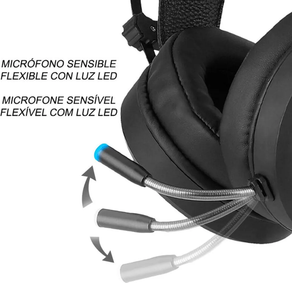 Casque Gaming pour Setup Marvel - Modèle Deadpool LED Arceau Ajustable - 3