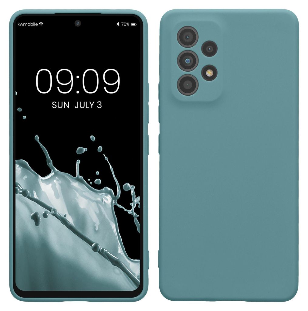 kwmobile Handyhülle für Samsung Galaxy A53 5G Hülle - weiches Handy Silikon Case - Schutzhülle Cover - Arctic Night