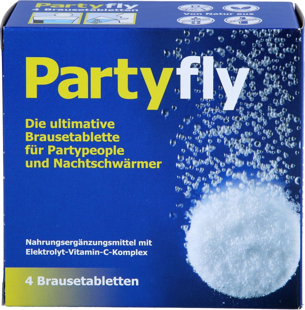 Partyfly Brausetabletten für Partypeople und Produktbild 