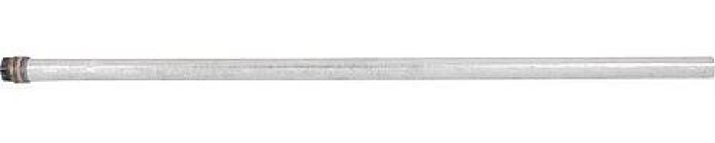 A long, cylindrical metal rod with a threaded end, presented against a white background.