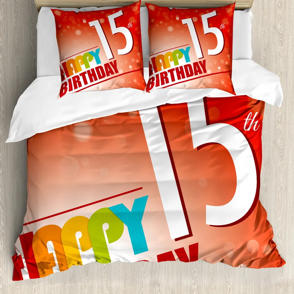 Copripiumino 15° Compleanno ABAKUHAUS: Regalo Ideale Ipoallergenico
